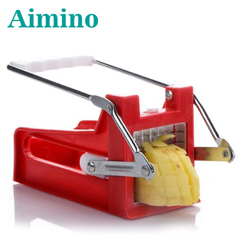 AIMINO OEM Stainless Steel Meat Chips Slicer Potato Cutter Potato Slicing Machine Home Kitchen Tools Manual French Fries Cutter