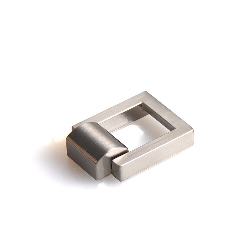 AIMINO Zinc Alloy Mini Furniture Knobs Gold Ring Pulls Brushed Nickel Cabinet Handle And Square Knob