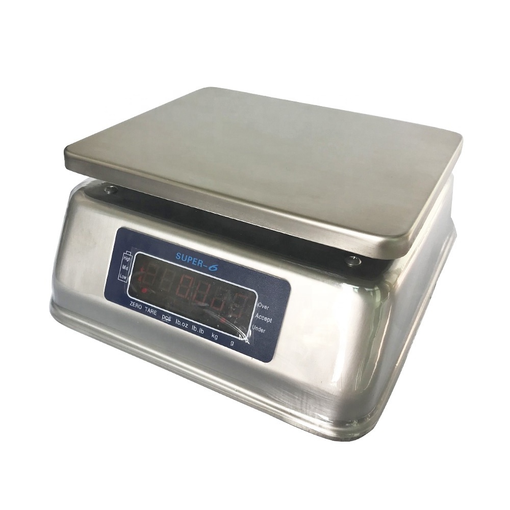 Electronic Digital Waterproof IP68 Weight Scale Stainless Steel Digital Weighing Table Bench Scale 30kg Super ss 6