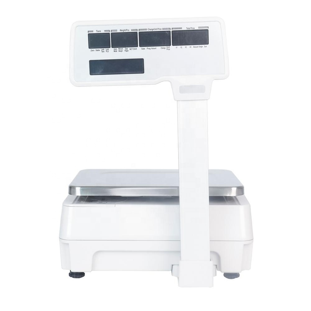 Gromy Digital Electronic Weighing Scale 30kg Barcode Weighing Scales with printer 15kg