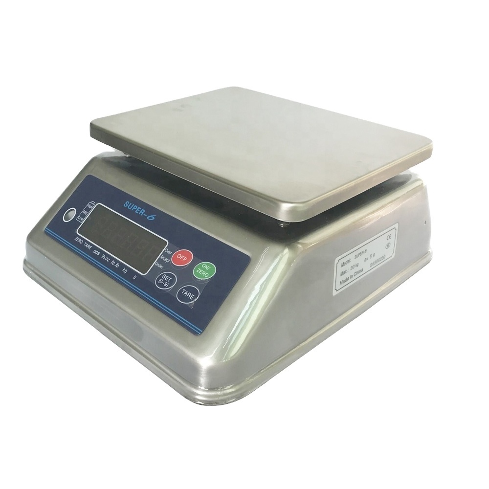 Electronic Digital Waterproof IP68 Weight Scale Stainless Steel Digital Weighing Table Bench Scale 30kg Super ss 6