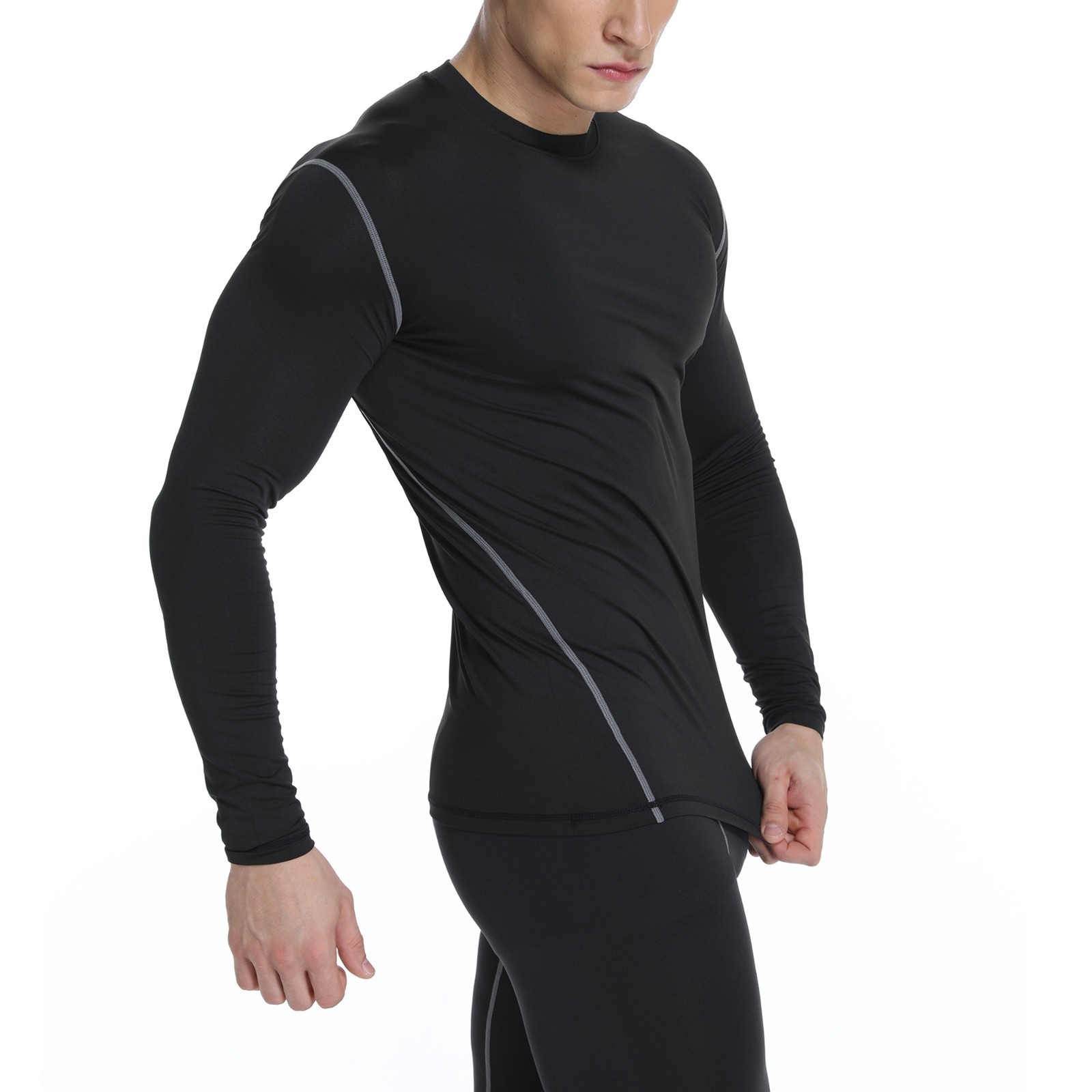 Men Compression Shirt Underwear Baselayer Long Sleeve Bodybuilding Tops new style mens running shirts workout thermal t shirts