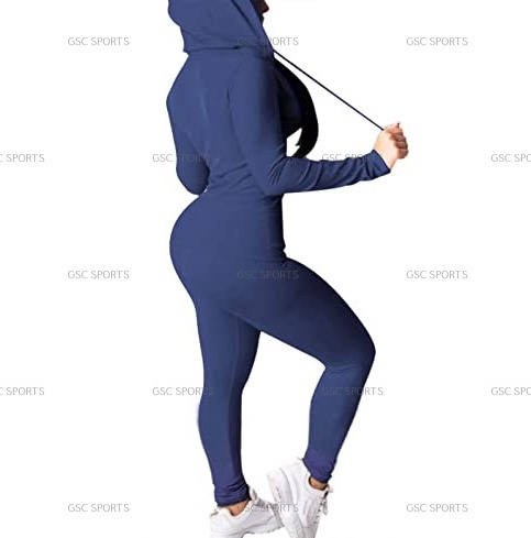 Women slim fit jogging wear body shape track suit with high quality stretchable fabric and custom printing track suit for women