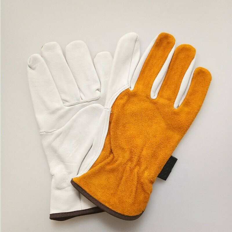 Cowhide Split Leather Work Gloves Welding gloves Driver heavy support gloves with custom printing and designing on wholesale