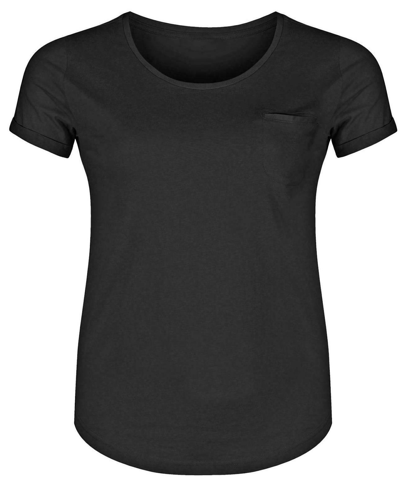 Ladies Plus Size Plain Curve hem Top Round Neck Short Sleeve Womens T Shirt in bulk quantity with custom printing service