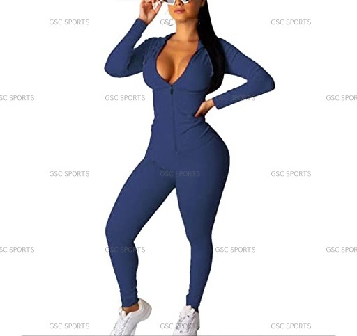 Women slim fit jogging wear body shape track suit with high quality stretchable fabric and custom printing track suit for women