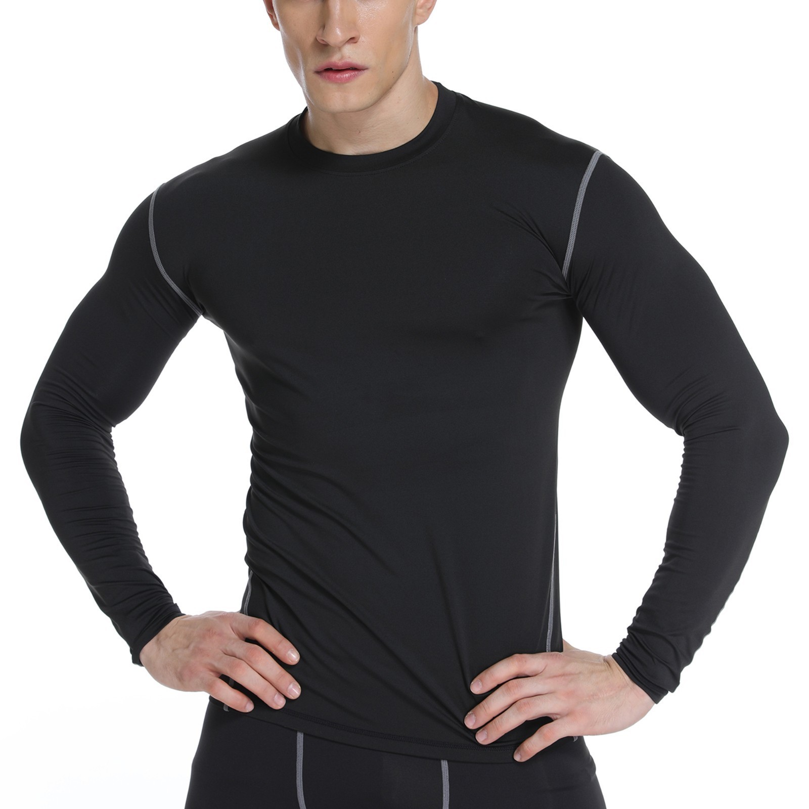 Men Compression Shirt Underwear Baselayer Long Sleeve Bodybuilding Tops new style mens running shirts workout thermal t shirts