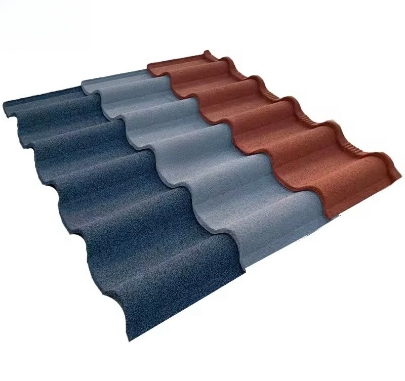 Hot sale in america easy installation stone coated metal roof tile interlock tile build roof for roof decoration