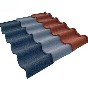 Hot sale in america easy installation stone coated metal roof tile interlock tile build roof for roof decoration