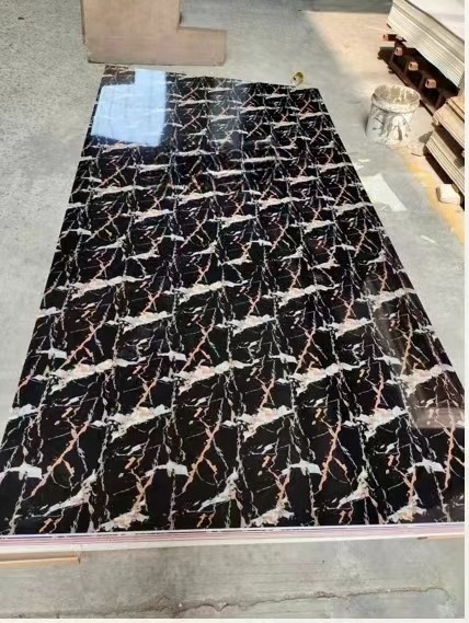 high glossy 1220*2440mm*3mm UV marble PVC sheets panel for wall decoration