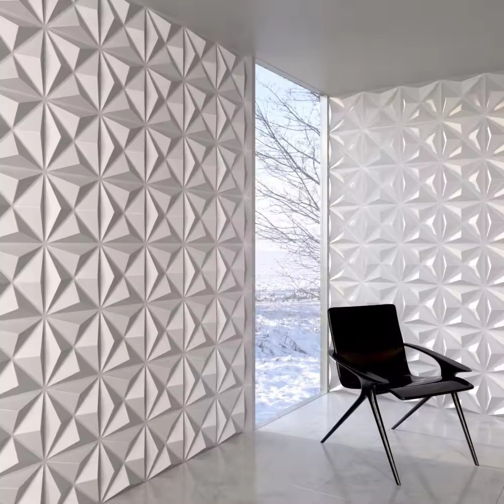 The latest house interior modern design decorative pvc 3d diamond wall panel 3d wall panel suitable for interior wall decoration