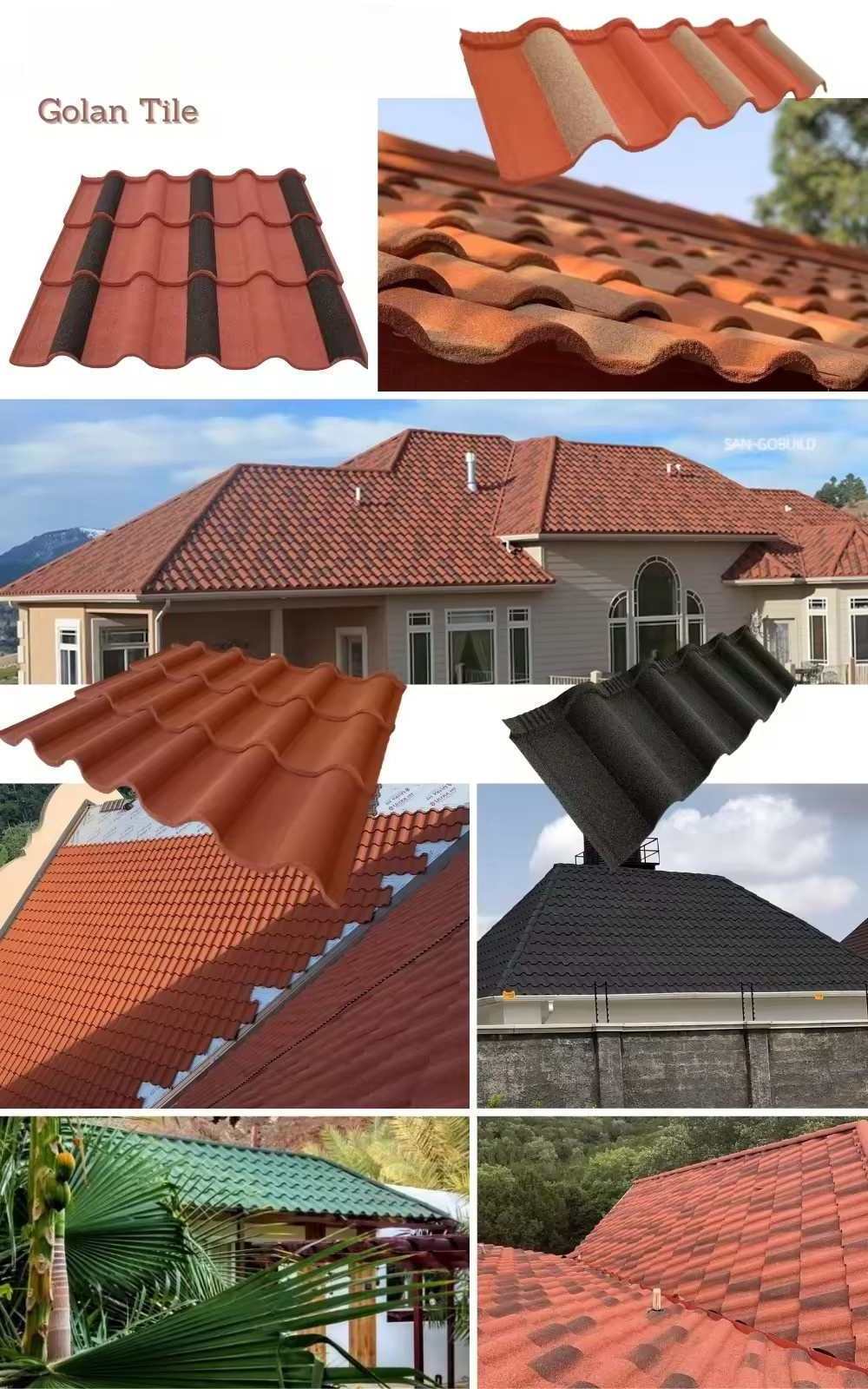 High quality materiales de construction stone coated metal roof tiles roofing sheet roman tile