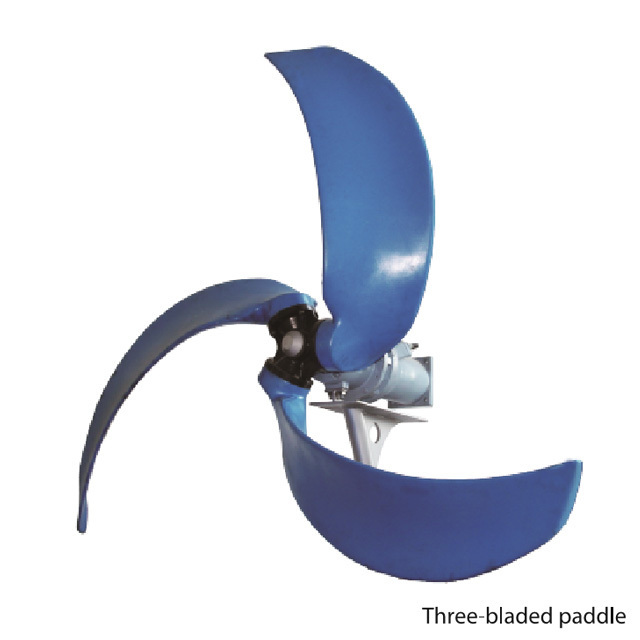 LFP submersible flow propeller banana mixer in FRP for oxidation application