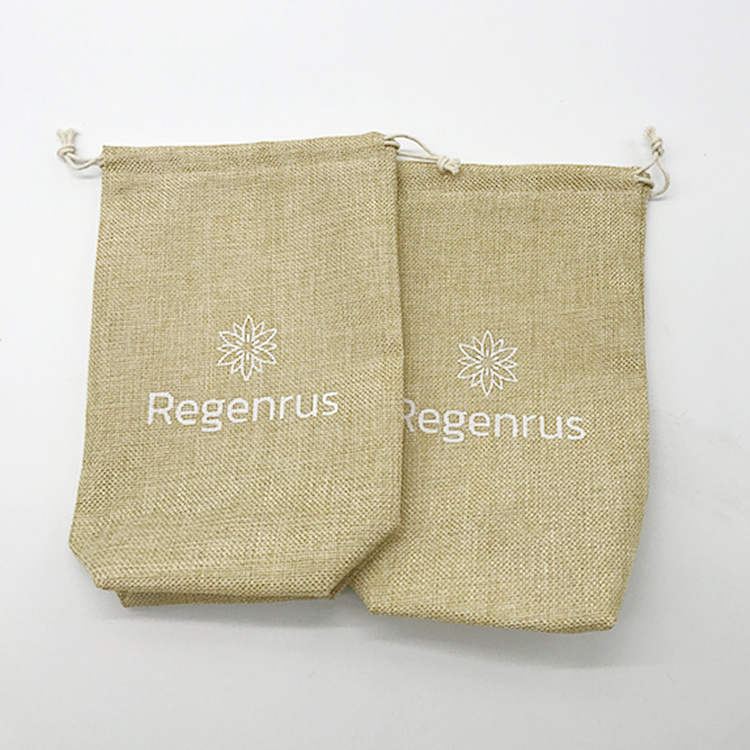 Wholesale Natural Organic Jute Square Bottom Hemp Bags With Logo