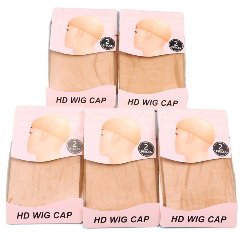 Custom Logo Nude Sheer Thin Wig Caps New Sheer Stocking Cap Super Thin HD Wig Cap For Making Wigs