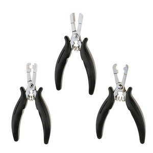 High quality professional shaped micro rings pliers hair extension keratin bond used for tips pliers