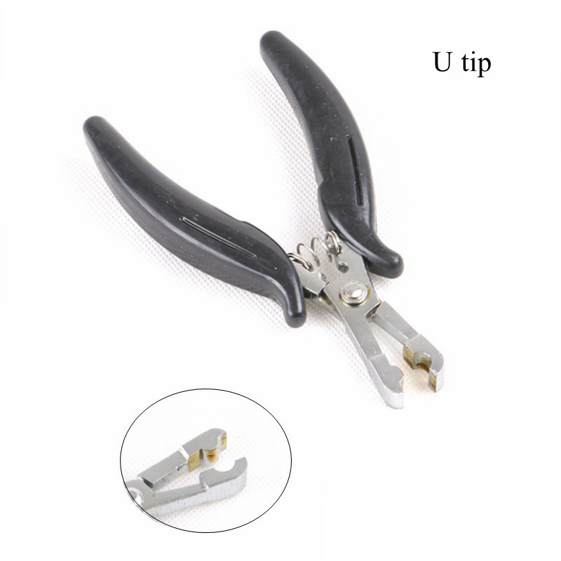 High quality professional shaped micro rings pliers hair extension keratin bond used for tips pliers