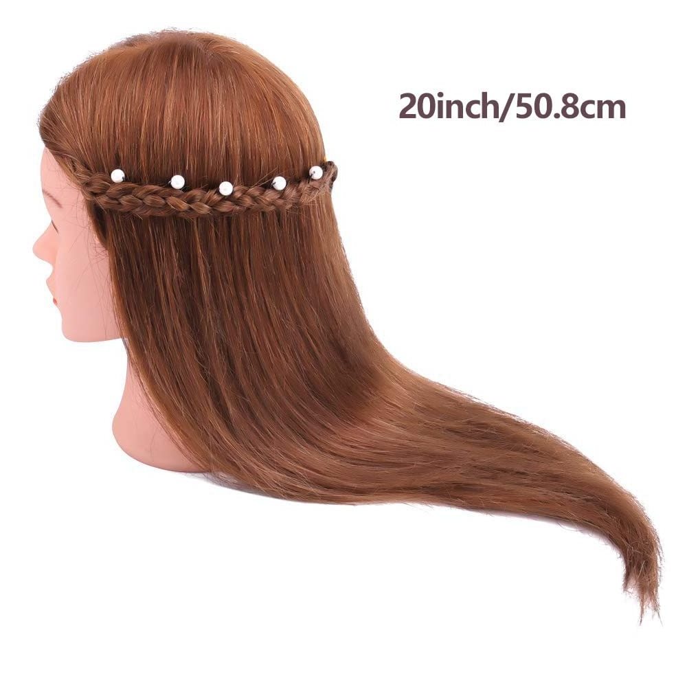 Female human hair Mannequin head Training Head 100% Real human Hair Styling Head For Hairdressers