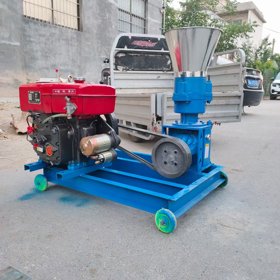 China Diesel Fuel Animal Feed Processing Machines Making Pelletizer Chicken Cattle Small Granulator Feed Pellet Machine