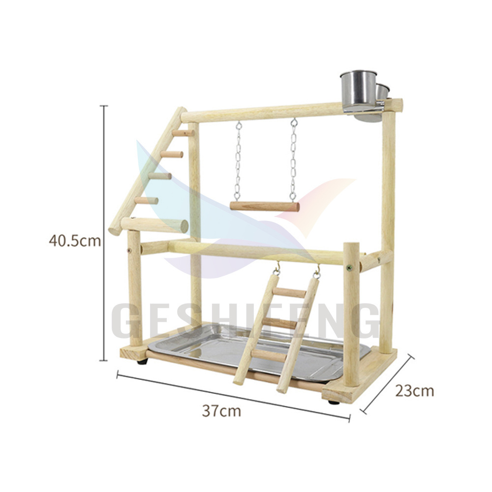 Parrot Interactive Bird Toy - Entertaining Parrot Toy Set with Climbing Frame, Ladder, Swing, and Rope Perch