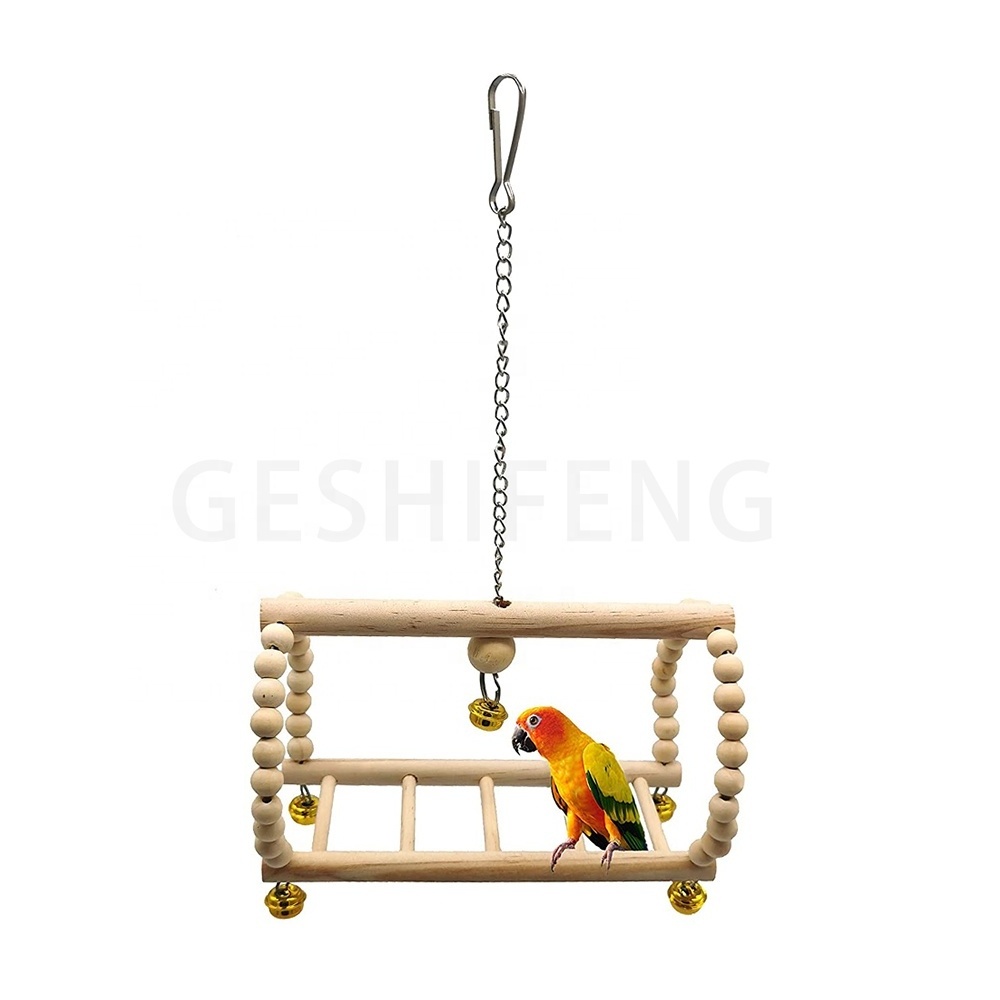 7Pcs Parrot Bird Toy Set Gnawing Swing Bird Cage Accessories