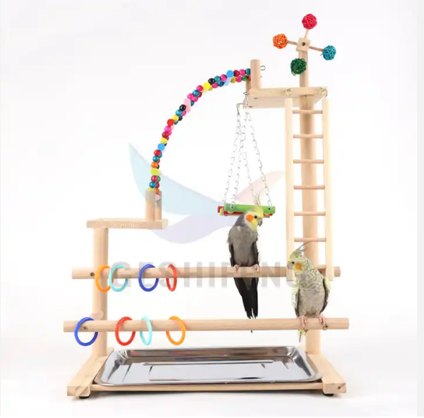 Dnn Bird Toys Ring Climbing Birds Accessories Ladder Swing Big Bird Stand From Geshifeng//