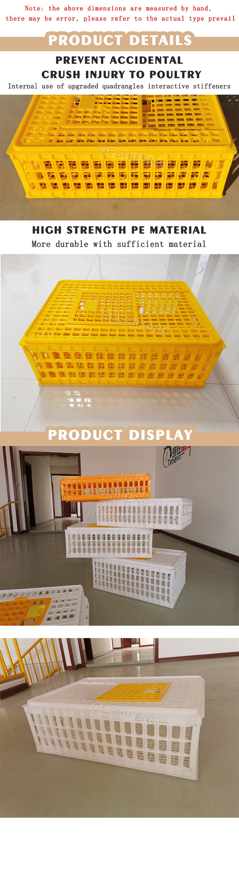 Wholesale Price Farm Poultry Transport Cages 75*55*33cm Broiler The Transport Cage Chicken Cage For Transport Of Chicken/