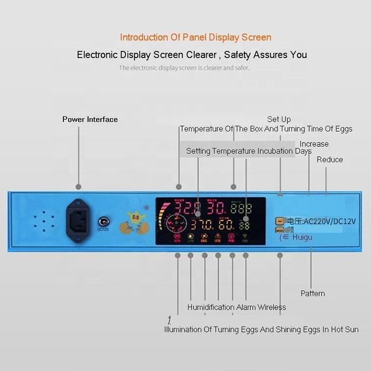 Fully Auto 98% Hatching Rate 48 Eggs Automatic Poultry Chicken Egg Incubator