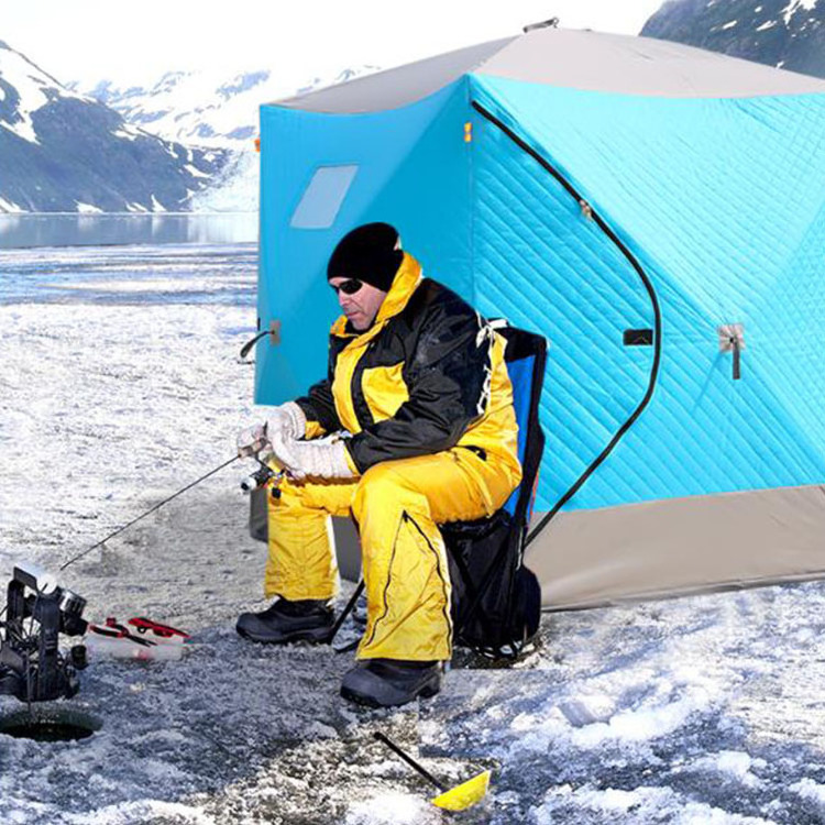 Camping pop up quick open insulated ice fishing  cube tent