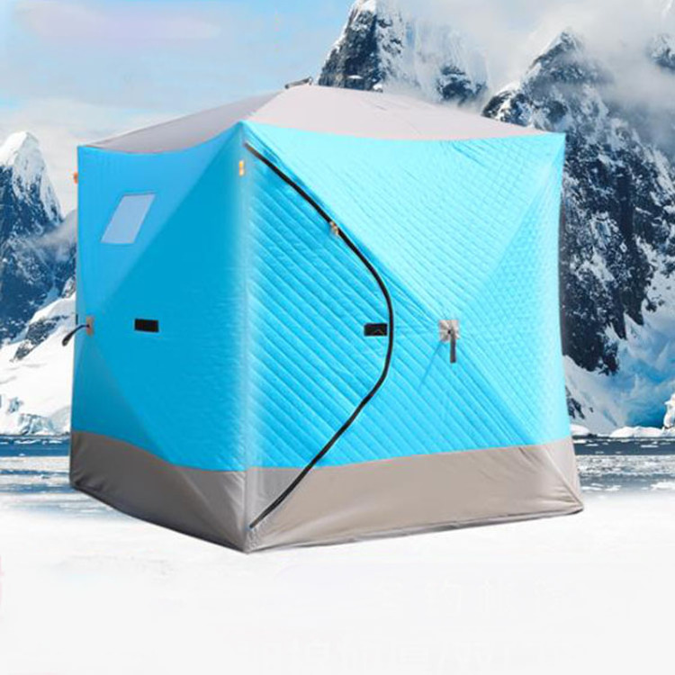 Camping pop up quick open insulated ice fishing  cube tent