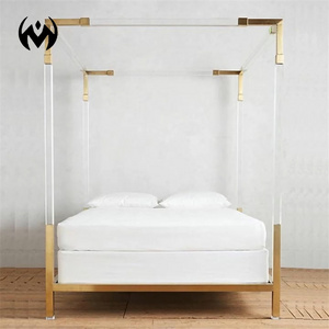 OEM ODM Modern design Stainless steel acrylic Bed Factory custom acrylic bed frame