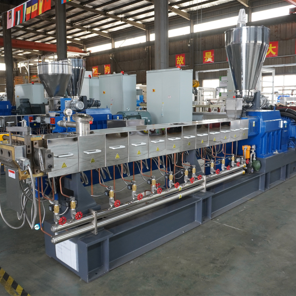 GS-mach 75/95/135 Rubber Plastic Granules Compounding Extrusion Line Large Industrial Twin Screw Extruder Machine