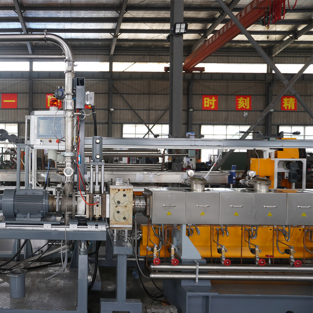 plastic double screw extruder granulating machine shoe sole material tpu extruder machine