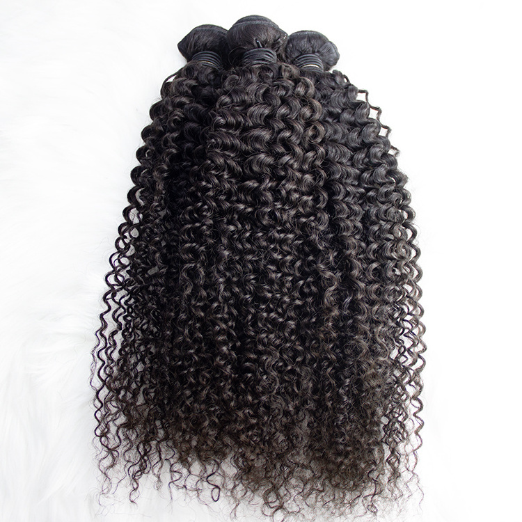 Mongolian Soft Kinky Curly Hair Extensions Afro Kinky Human Hair 4A 4B 4C