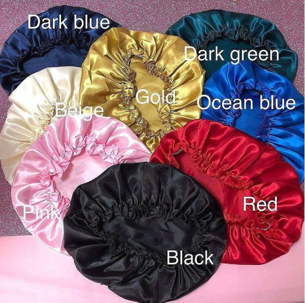 GS Pink Colorful silk bonnets with custom logo, designer headbands and bonnets, satin hair wraps wholesale silk hair bonnets