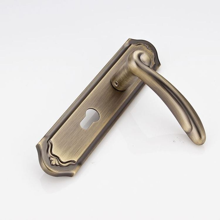 Zinc alloy door lock mute bedroom door handle lock modern home household wooden door lock