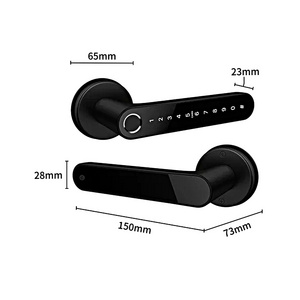 Bedroom Smart Door Lock TTlock Tuya App Password Card Fingerprint Smart Handle Lock