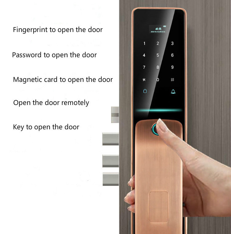 Automatic smart fingerprint lock household zinc alloy password lock mute