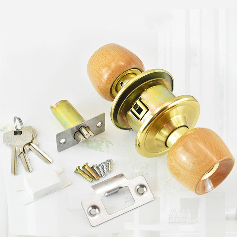 Round knob door lock with figure stainless steel cylindrical knob lock set door knob lock hardware