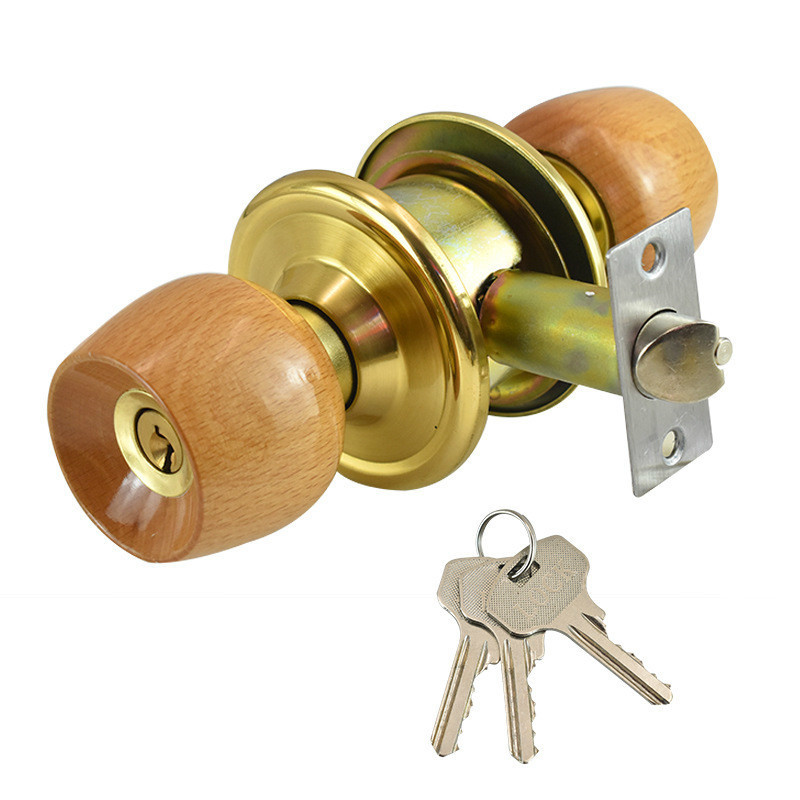 Round knob door lock with figure stainless steel cylindrical knob lock set door knob lock hardware