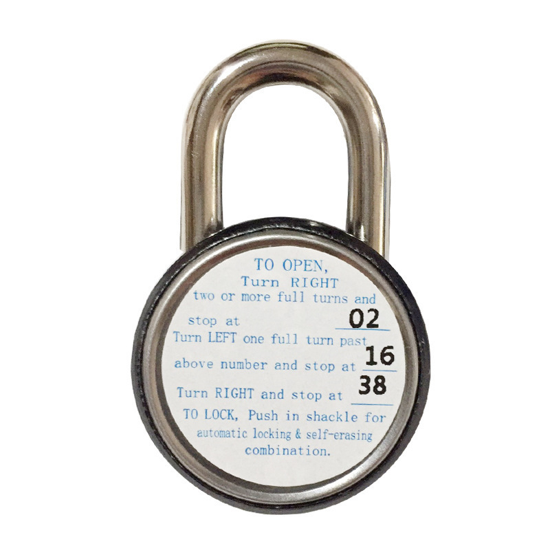 Stainless Steel Dial Code Combination Lock with Master Key