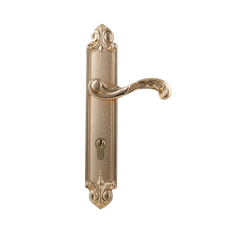 Solid brass mortise door lock set luxury door lever lock set European retro antique classic extended handle