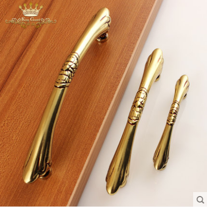 Pure copper handle European style retro furniture handle bookcase wardrobe knob shoe cabinet extension door handle