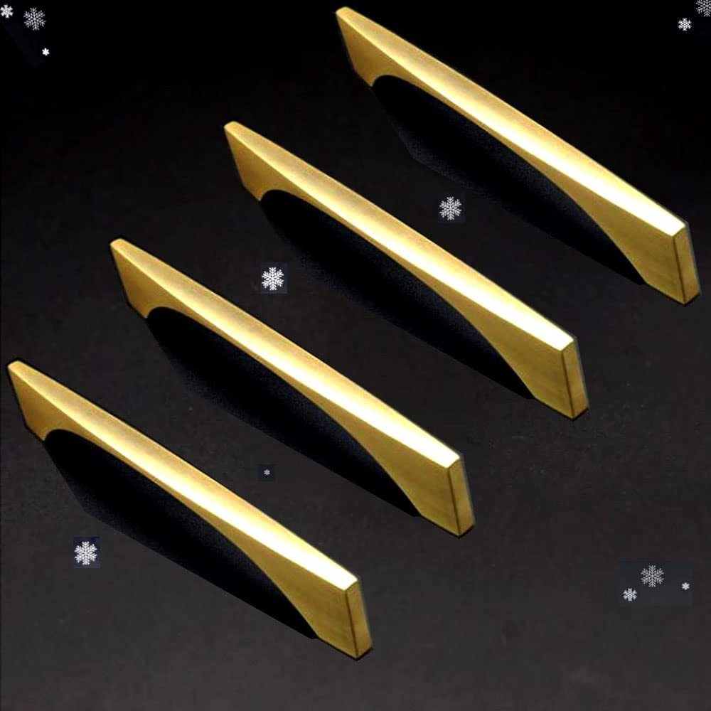 GSH Modern Cabinet Handles Gold Drawer Pulls Zinc Alloy Kitchen Hardware