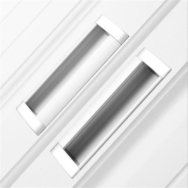 Modern Furnitures Accessories Aluminum Alloy Cabinet Knob Concealed Embedded Door Pull Handle Hidden Drawer Handle