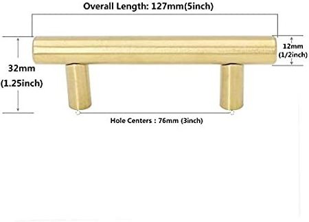 High Quality furniture kitchen hardware Brushed brass cabinet cupboard drawer gold door handle for home