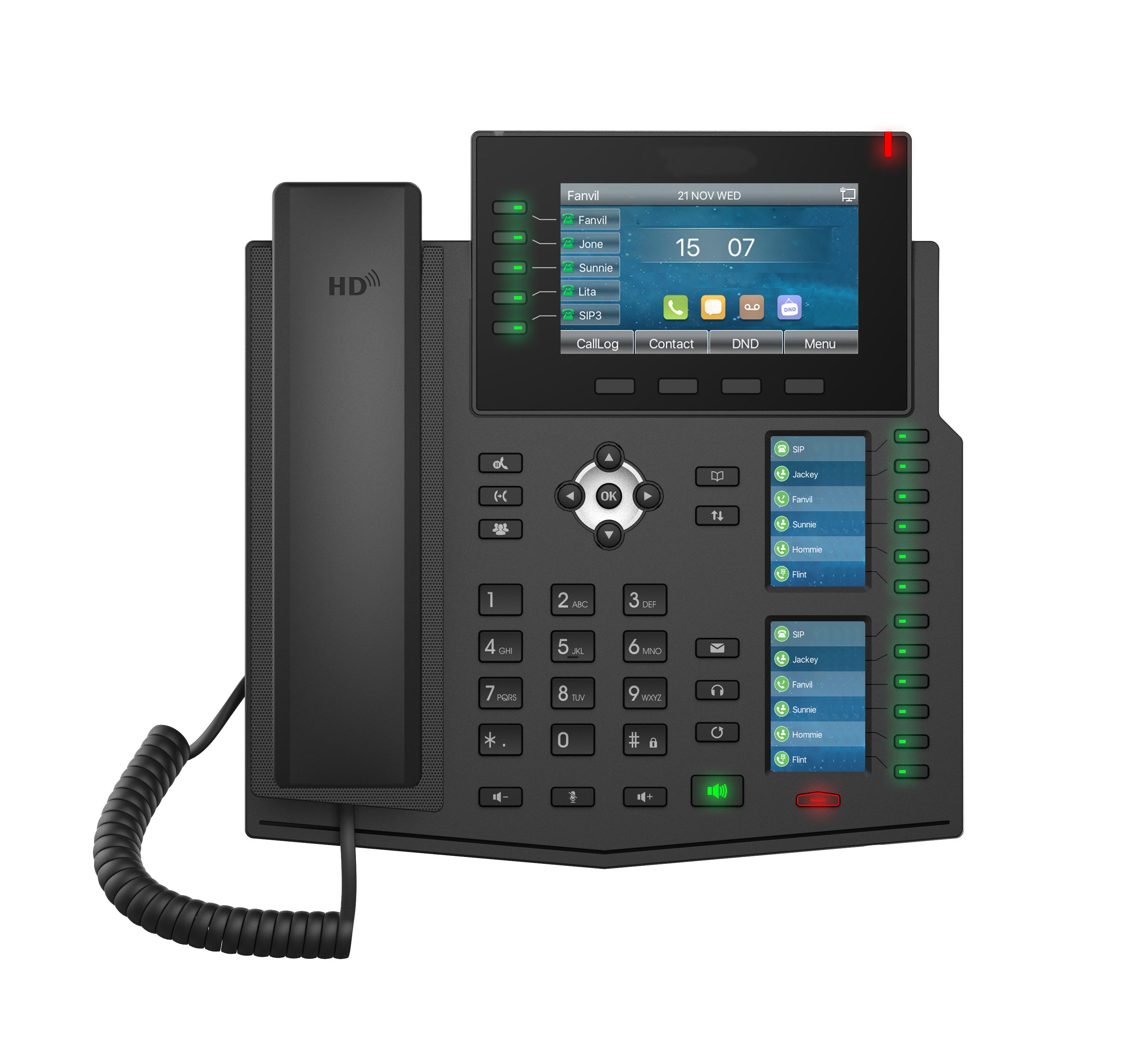 Fanvil X6U New Color-LCD With Intelligent DSS Key-mapping LCD Display Enterprise Ipbx Desktop Sip Phone Android VOIP IP Phone