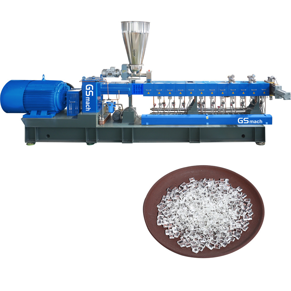 High Torque Plastic Twin Screw Extruder Machines Rubber Plastic Pellets Extruding Machine