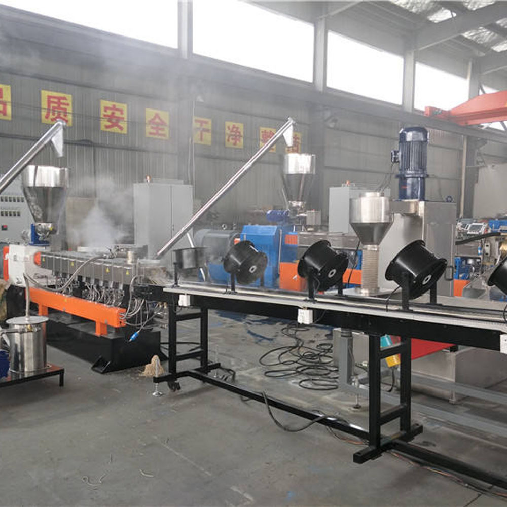 Starch +PLA/PBAT 100% degradation granulation extruder line Biodegradable bags making machine