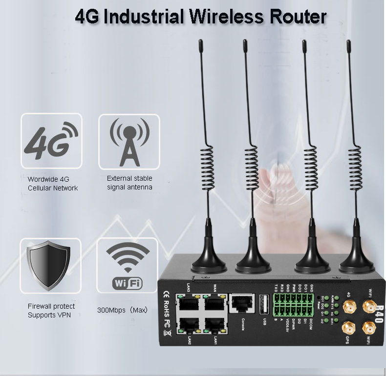 R40 4G Industrial router for Telecom Tower